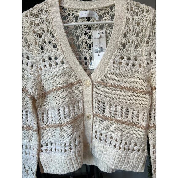 Jonathan Simkhai Joyce Cardigan Bone Multi Womens Size Medium - Picture 6 of 9